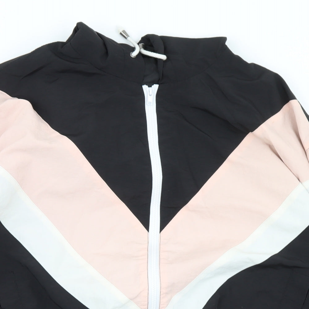 Topshop Womens Black   Rain Coat Coat Size L