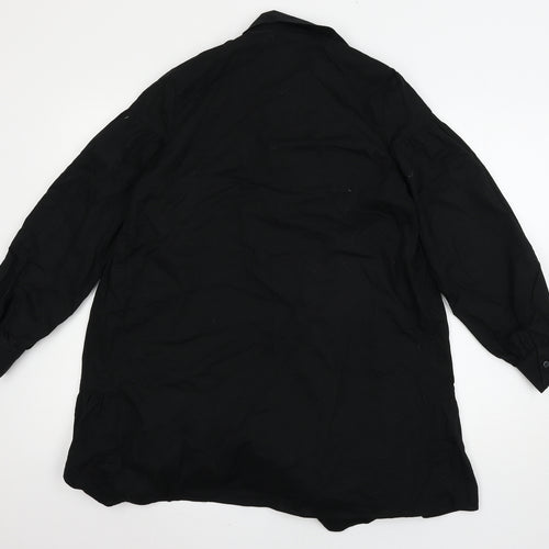 Threadbare Womens Black   Basic Button-Up Size 8