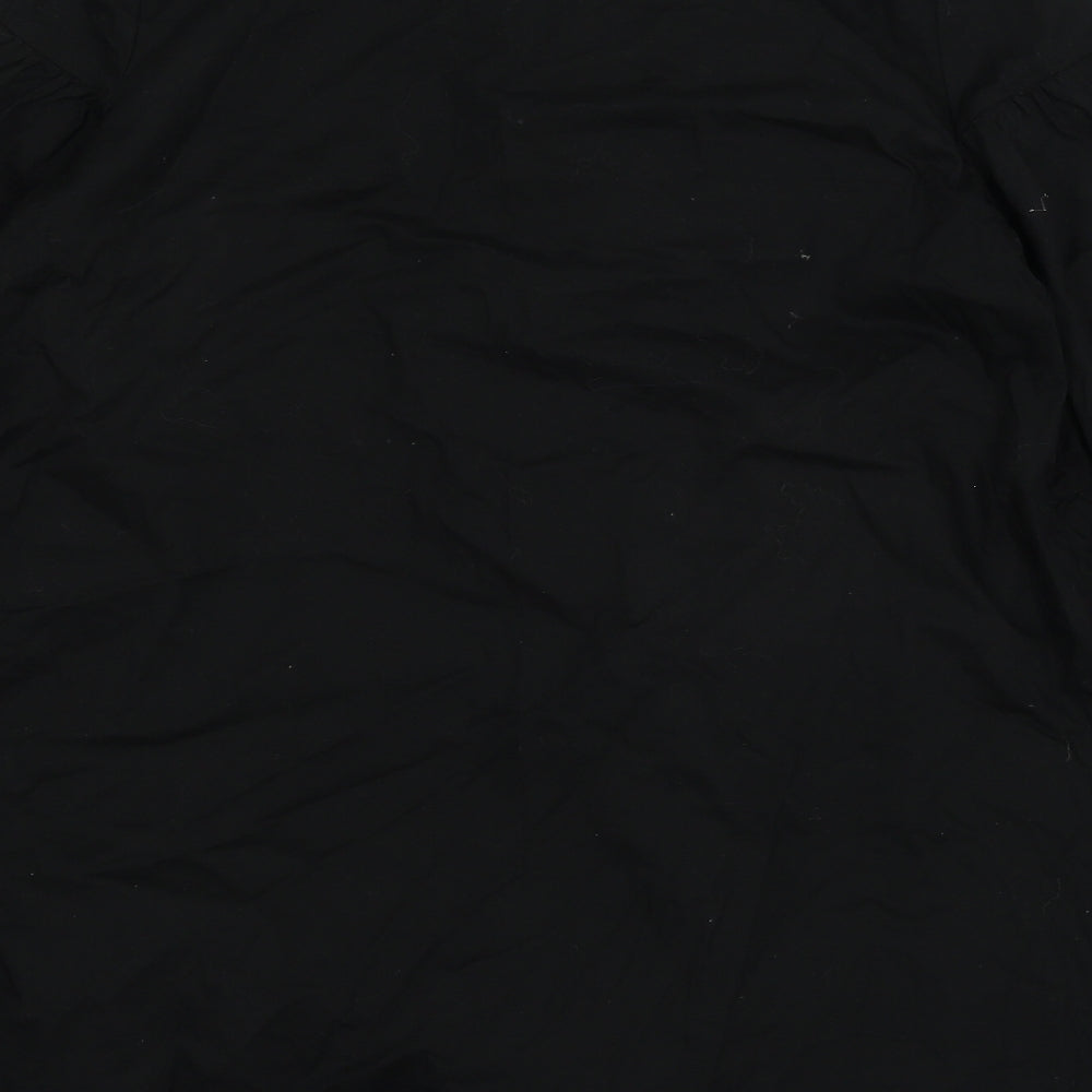 Threadbare Womens Black   Basic Button-Up Size 8