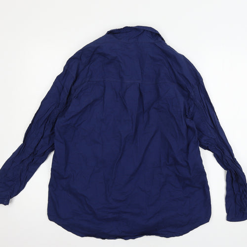 Made in Italy Mens Blue    Button-Up Size XS