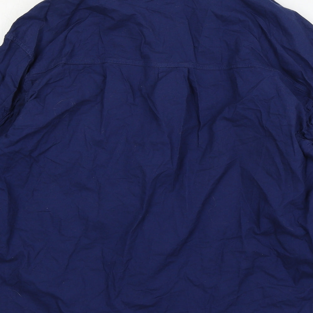 Made in Italy Mens Blue    Button-Up Size XS