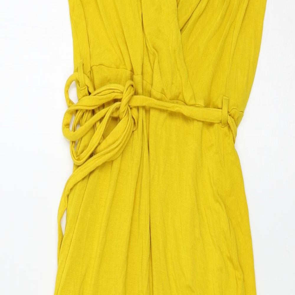 Dorothy Perkins Womens Yellow  Jersey T-Shirt Dress  Size 8