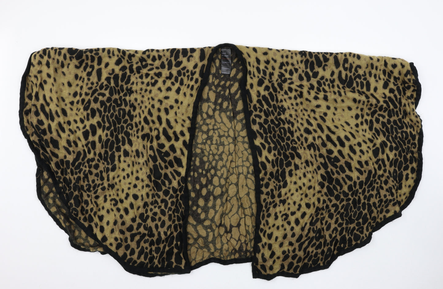 Oasis Womens Brown Animal Print Knit  Shawl/Wrap