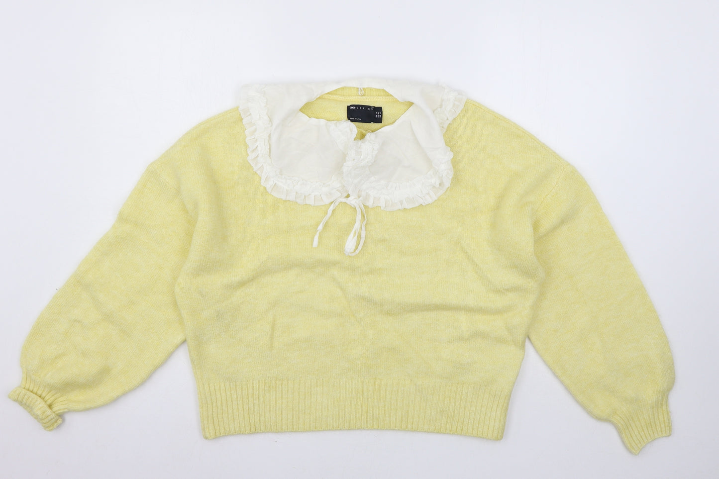 ASOS Womens Yellow  Knit Pullover Jumper Size 8