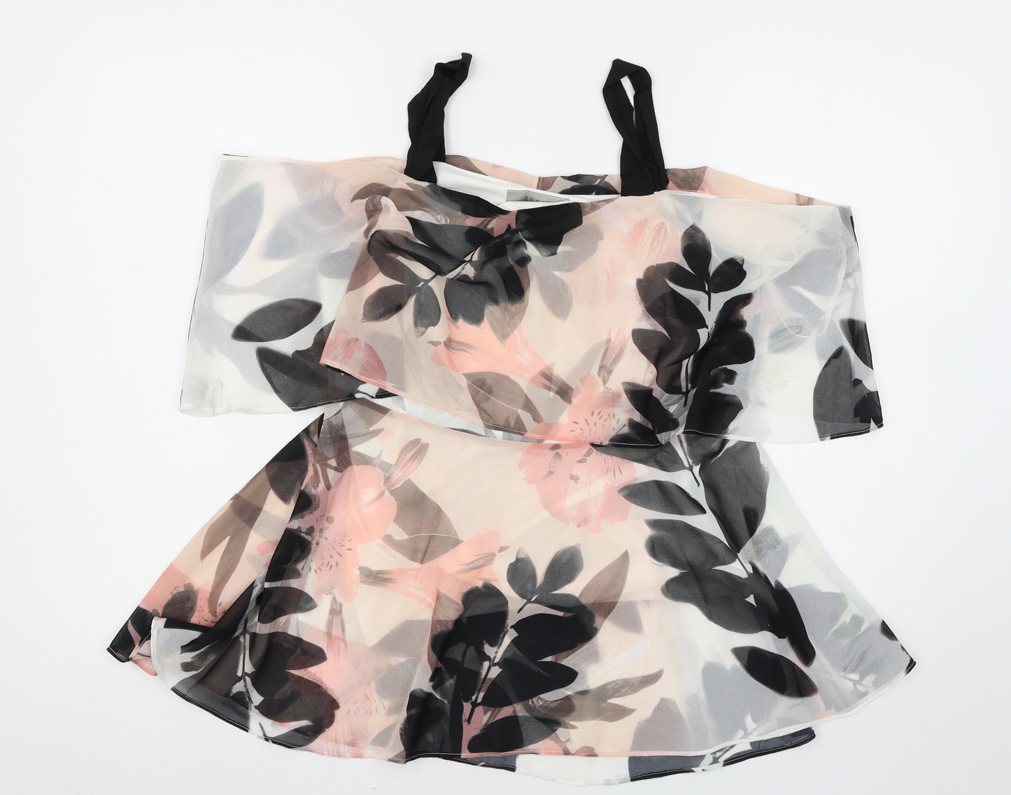 Coast Womens Multicoloured Geometric Chiffon Basic Blouse Size 10