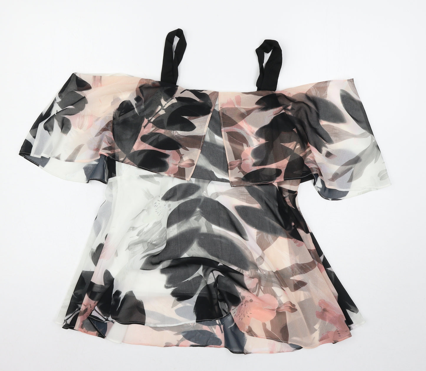 Coast Womens Multicoloured Geometric Chiffon Basic Blouse Size 10