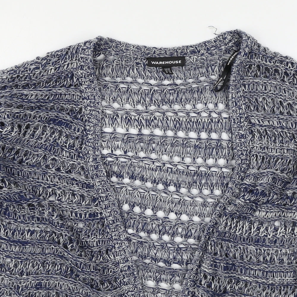 Warehouse Womens Blue  Knit Cardigan Jumper Size 10