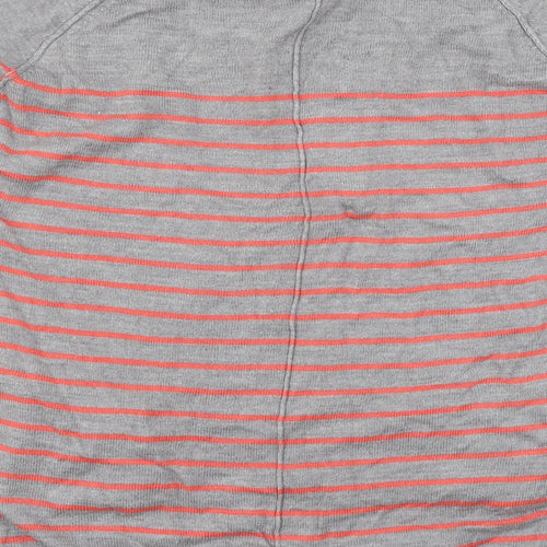 Papaya Womens Grey Striped Knit Pullover Jumper Size 16