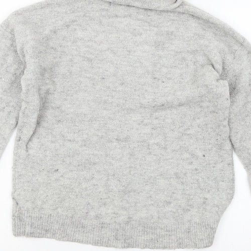 H&M Womens Grey  Knit Pullover Jumper Size S