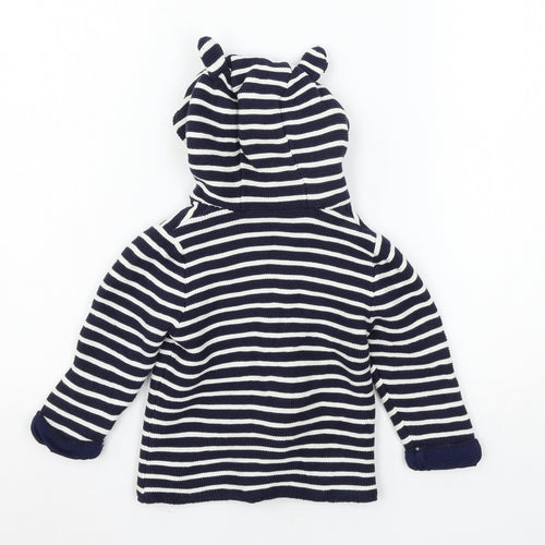 TU Boys Blue Striped Knit Jacket  Size 12-18 Months