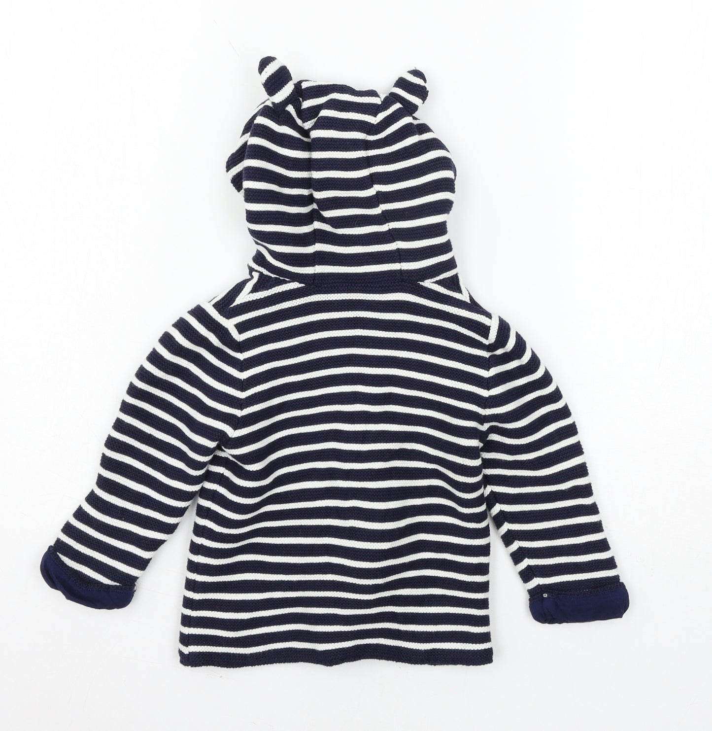 TU Boys Blue Striped Knit Jacket  Size 12-18 Months