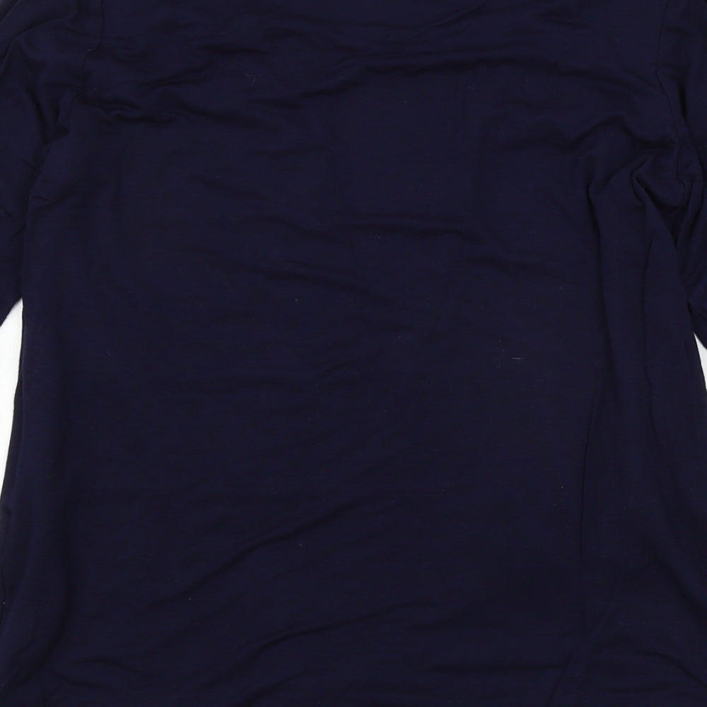 Classic Womens Blue  Jersey Basic T-Shirt Size 12