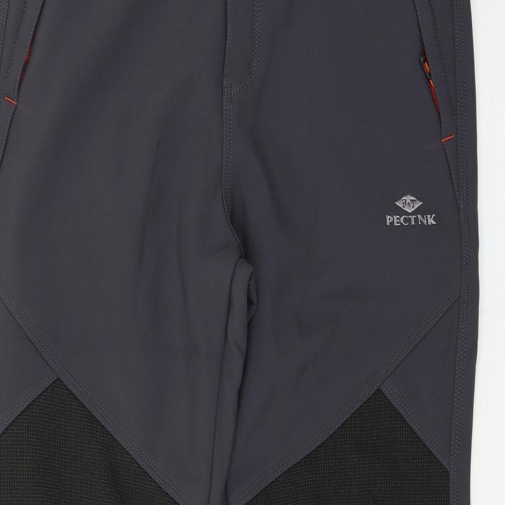 Pectnk Womens Grey   Rain Trousers Trousers Size XL L31 in