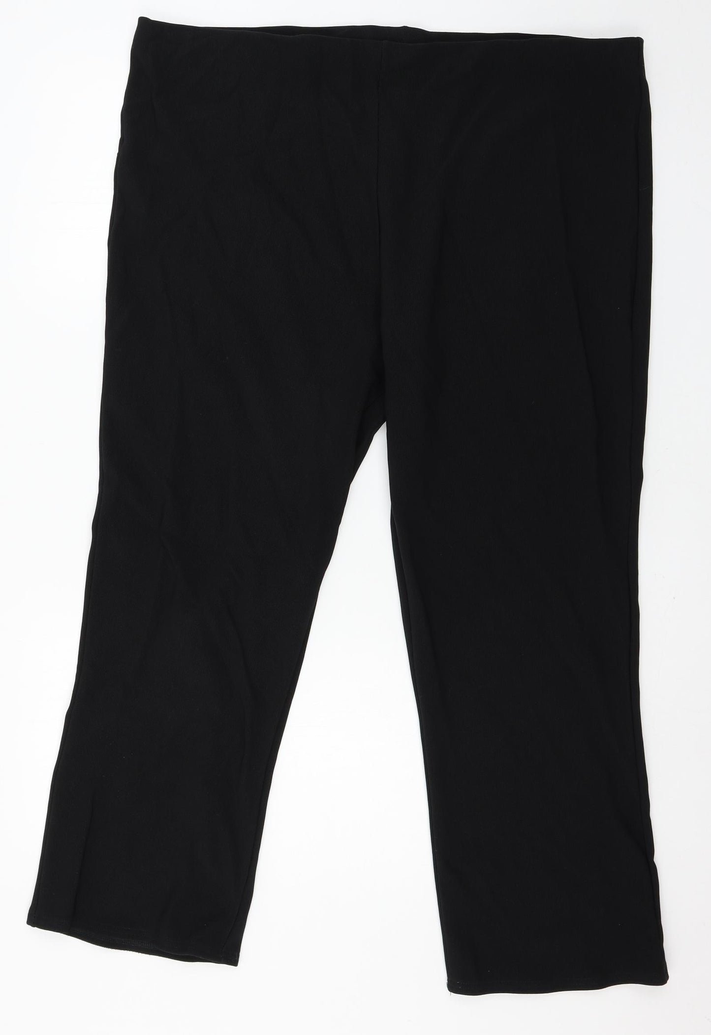 Preworn Womens Black  Jersey Trousers  Size 26 L26 in