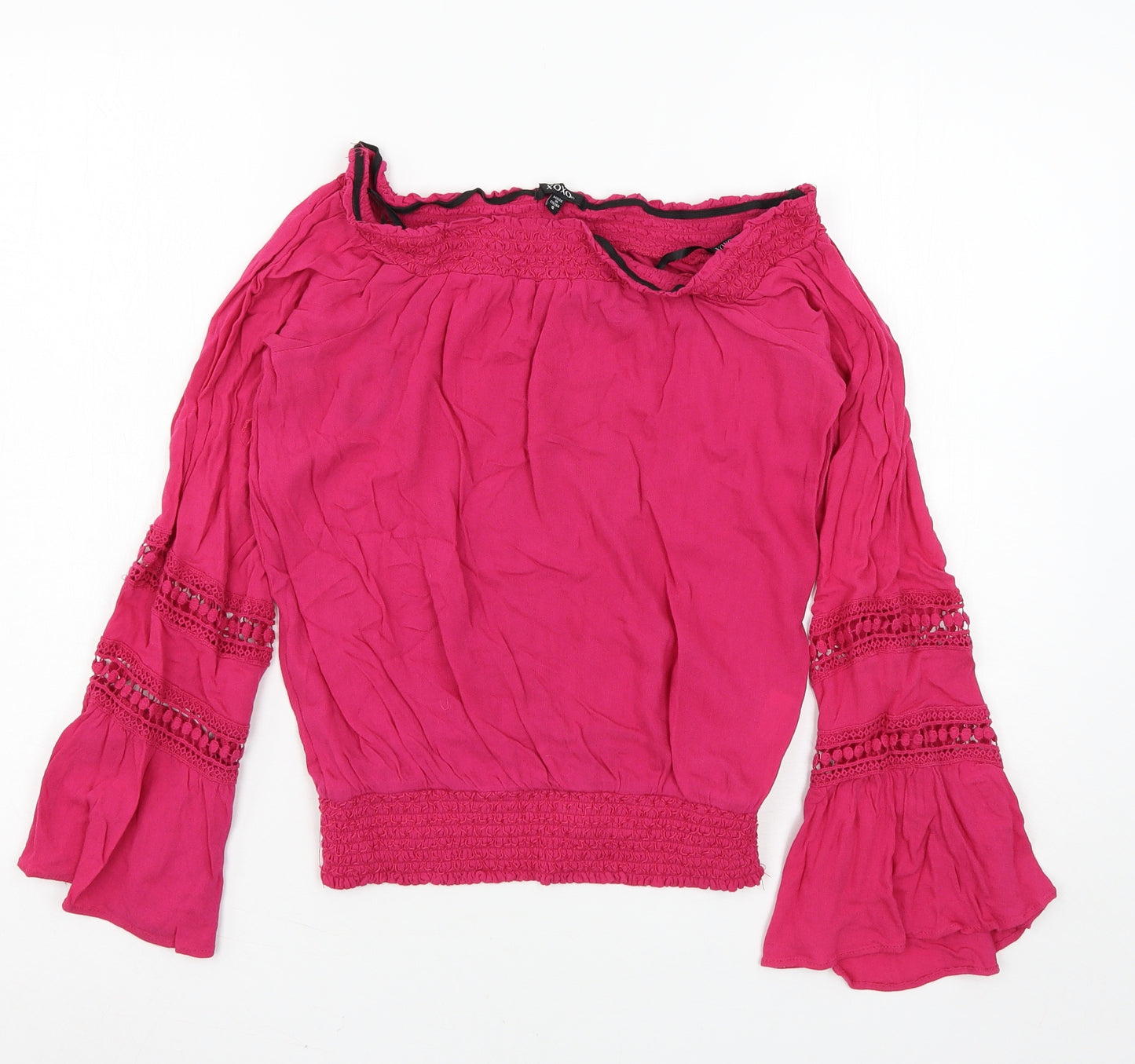 XOXO Womens Pink   Basic Blouse Size S