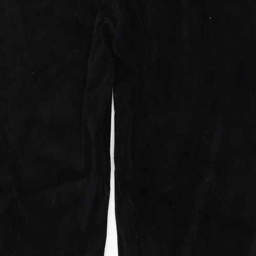 Juicy Couture Womens Black  Velour Jogger Trousers Size L L28 in