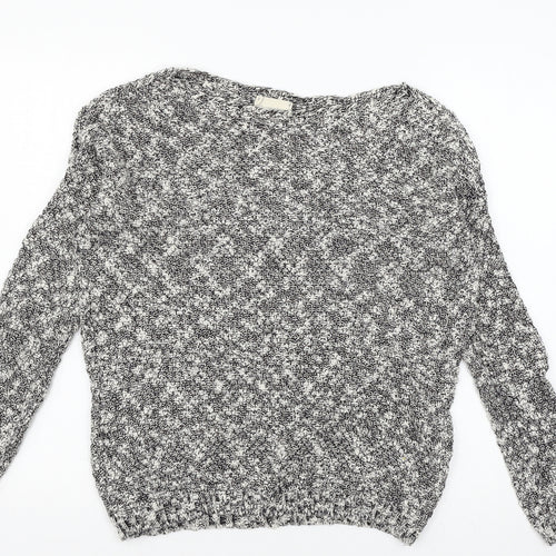 New Look Womens Grey  Knit Pullover Jumper Size S