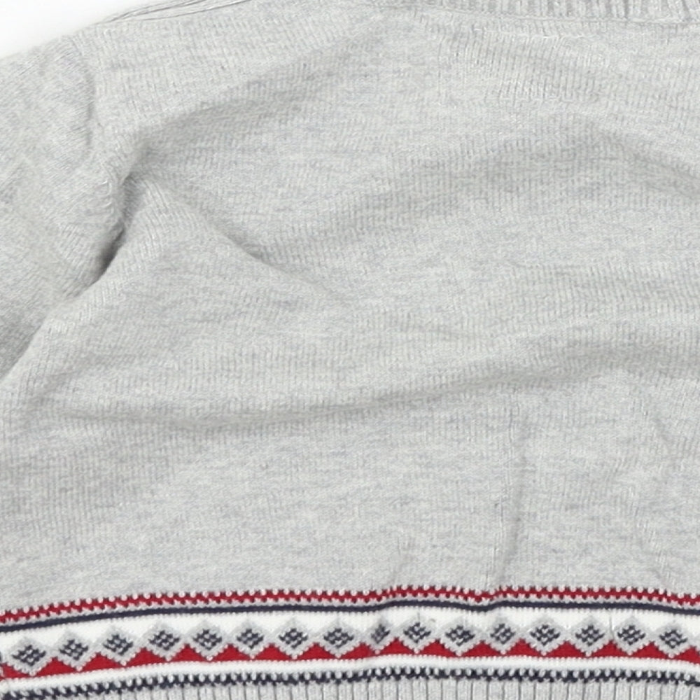 Emile et Rose Boys Grey  Knit Pullover Jumper Size 6-9 Months