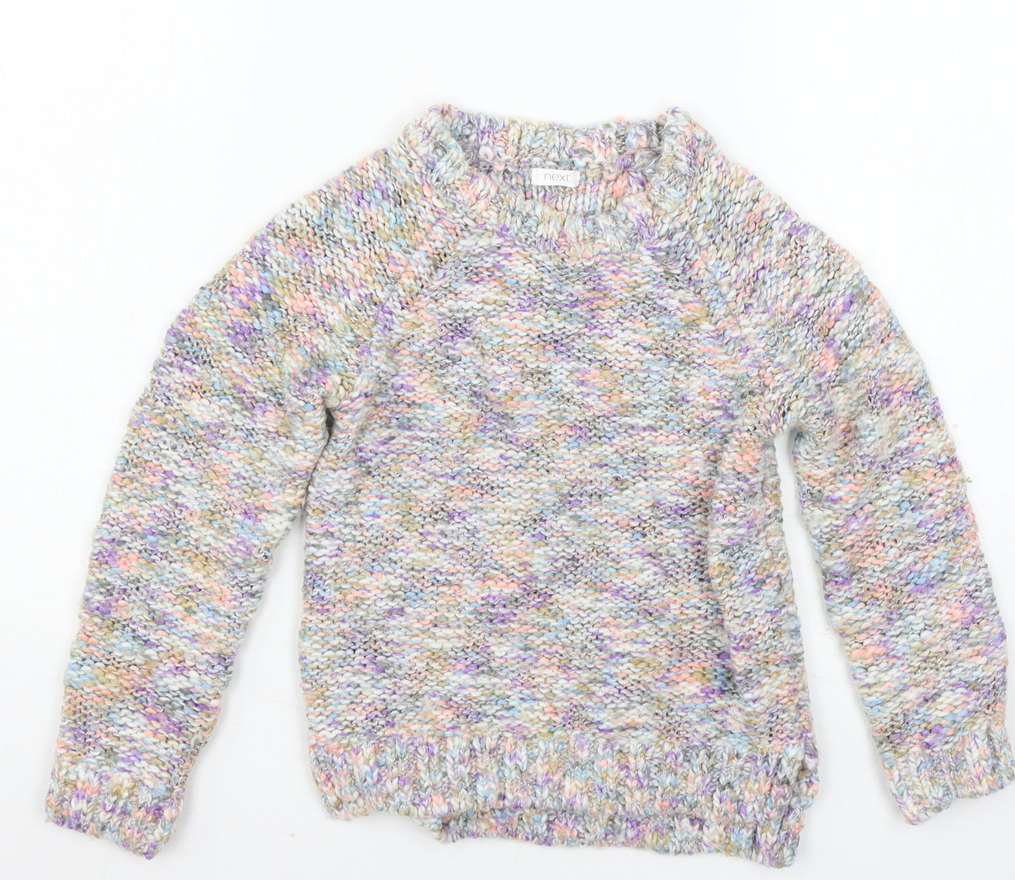 NEXT Girls Purple  Knit Pullover Jumper Size 8 Years