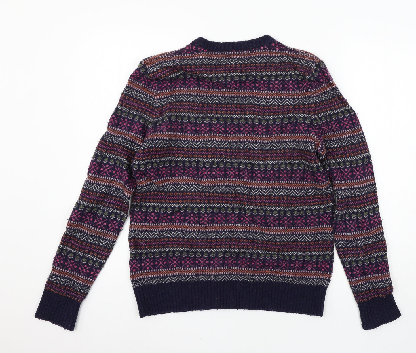 Melka Mens Blue Striped Knit Pullover Jumper Size M
