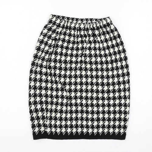 POP Womens Black Houndstooth Knit Straight & Pencil Skirt Size 26 in
