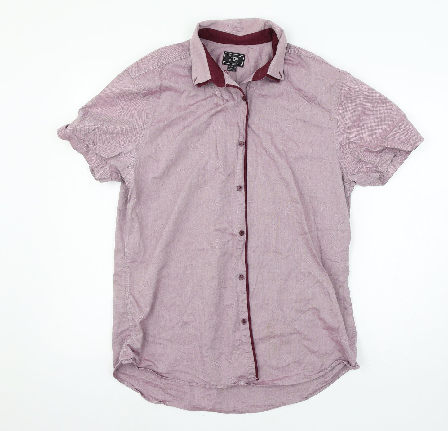 F&F Mens Purple    Button-Up Size L