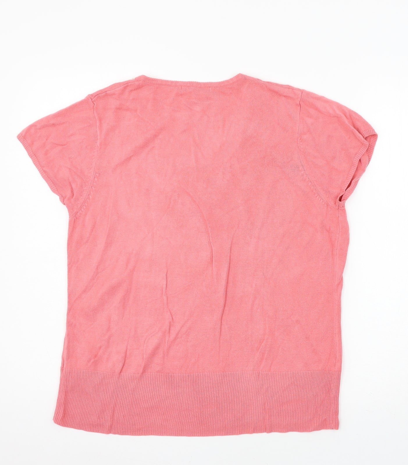 George Womens Pink  Knit Basic T-Shirt Size 18