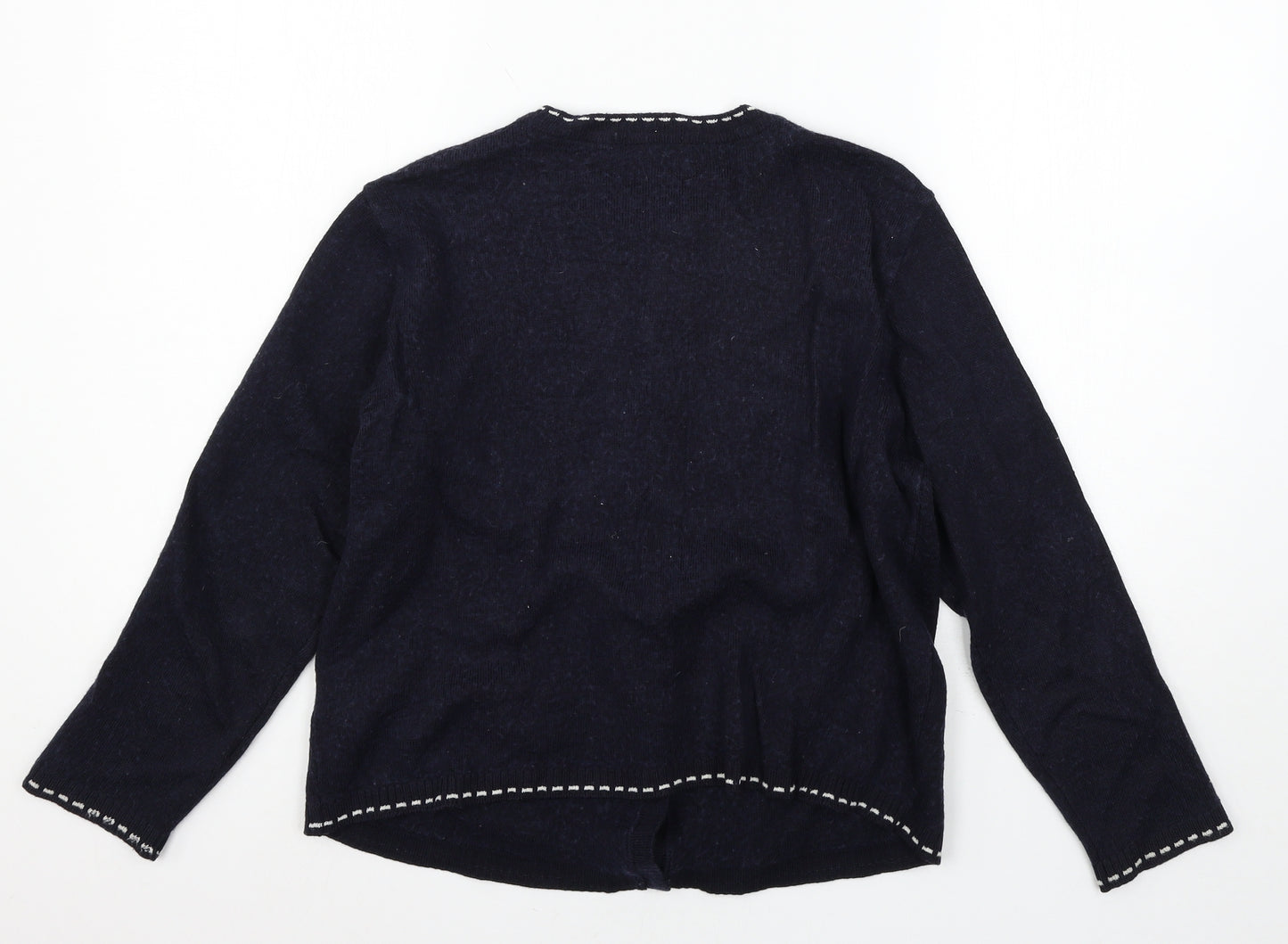 Marks and Spencer Womens Blue  Knit Cardigan Jumper Size 16