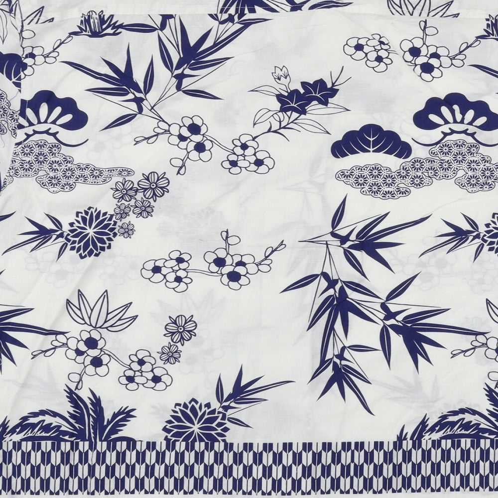 Primark Mens White Floral   Button-Up Size L