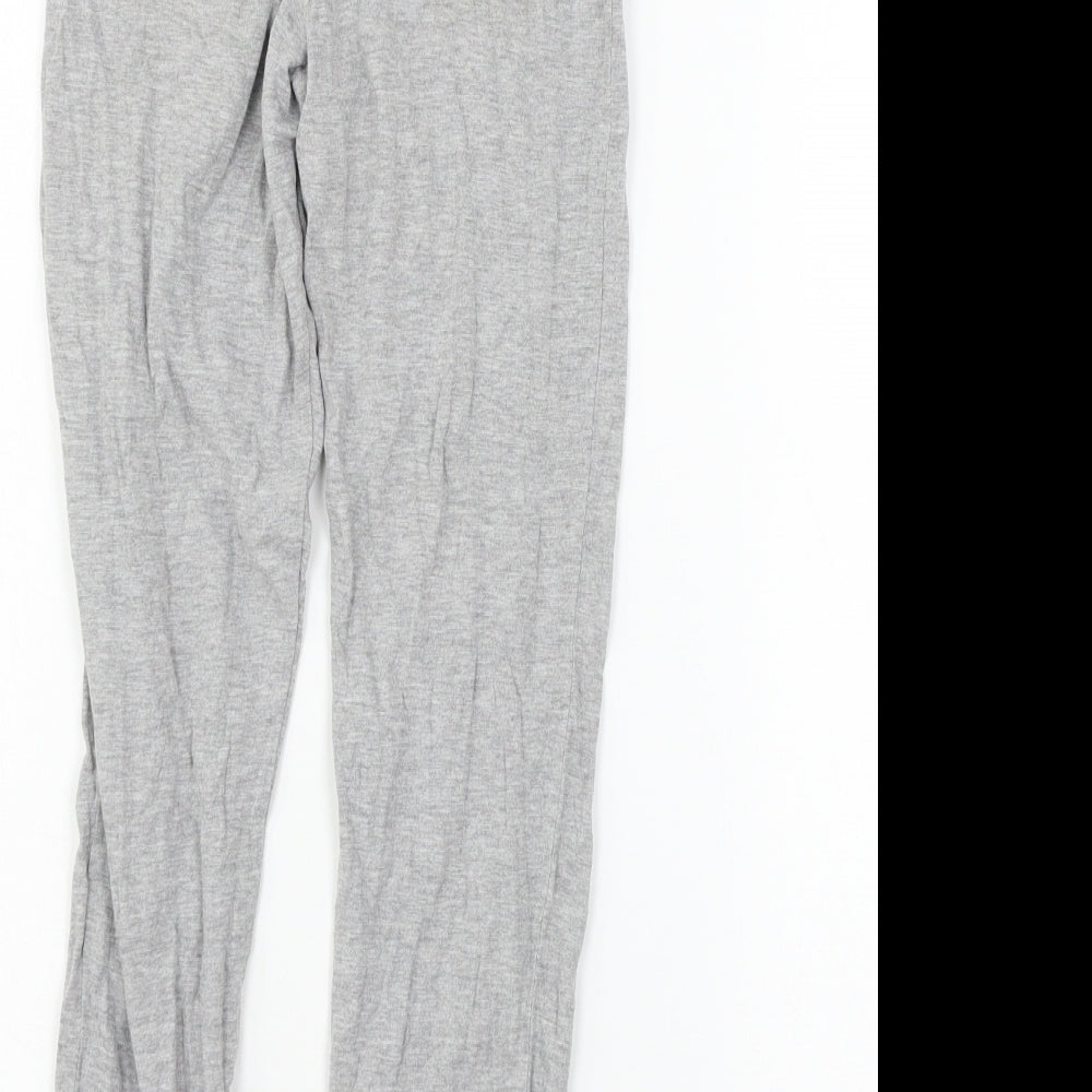 Marks and Spencer Girls Grey Solid Jersey Cami Pyjama Pants Size 9-10 Years