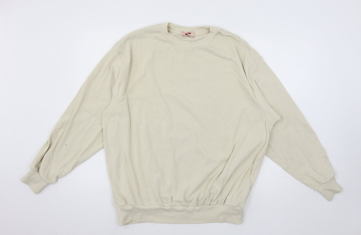 Miss Pap Womens Ivory  Jersey Pullover Sweatshirt Size 14