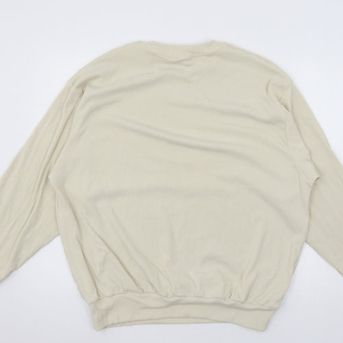 Miss Pap Womens Ivory  Jersey Pullover Sweatshirt Size 14