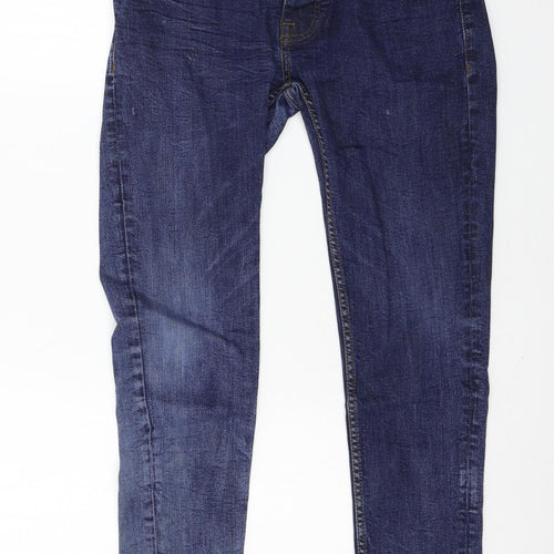 Denim & Co. Womens Blue  Denim Straight Jeans Size 30 in L29 in