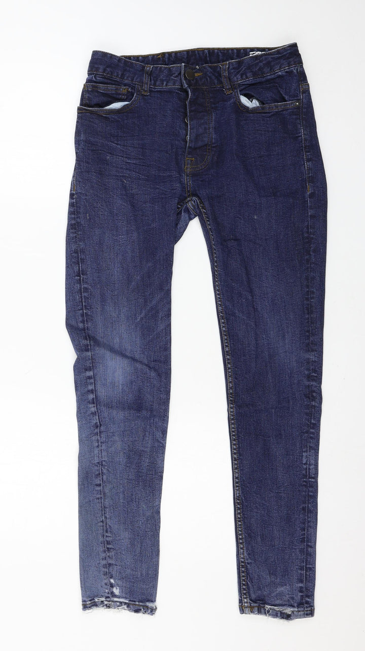 Denim & Co. Womens Blue Denim Straight Jeans Size 30 in L29 in