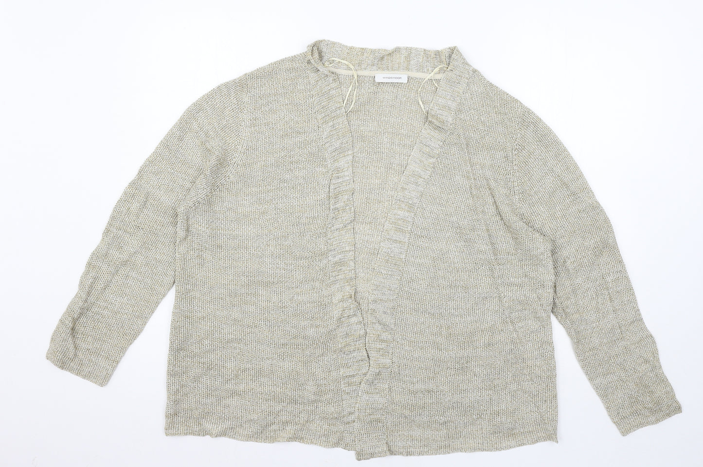 Windsoor Womens Beige  Knit Cardigan Jumper Size L
