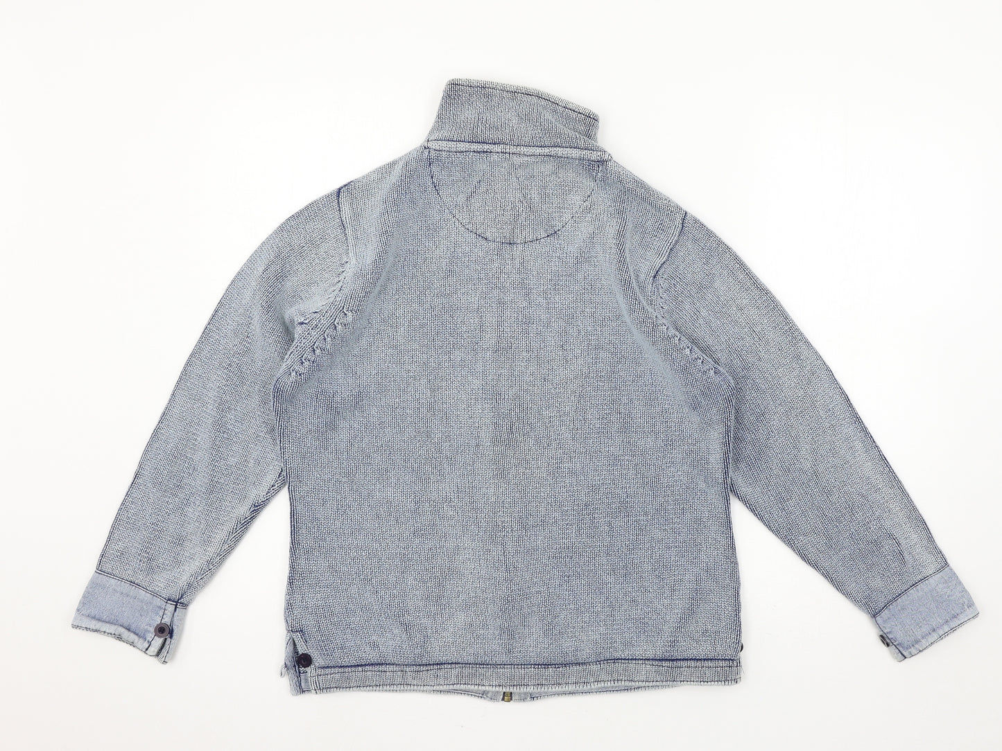 Denim Mens Blue  Knit Full Zip Sweatshirt Size L