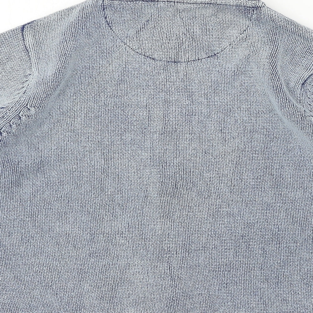 Denim Mens Blue  Knit Full Zip Sweatshirt Size L