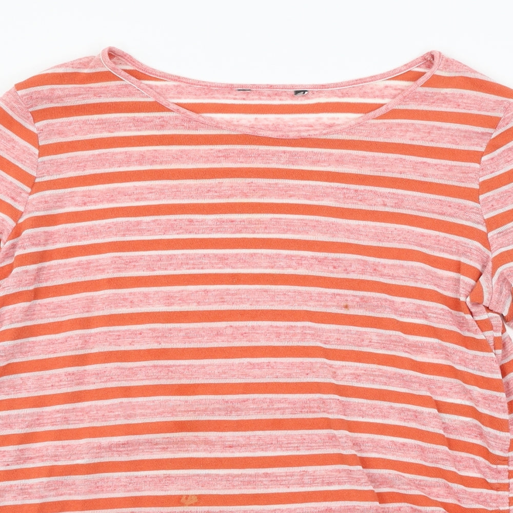 NEXT Womens Pink Striped Jersey Basic T-Shirt Size 14