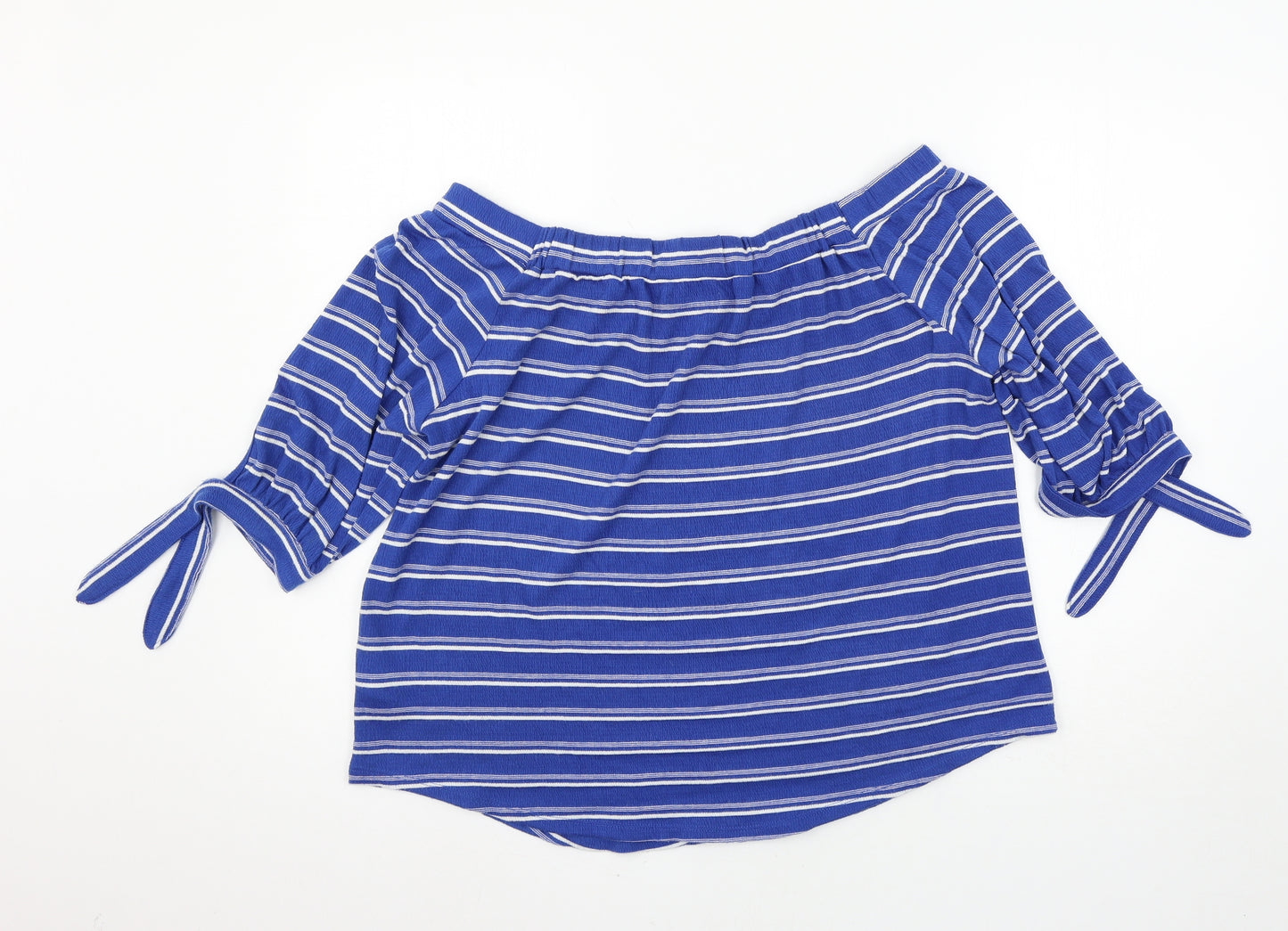 Matalan Womens Blue  Jersey Jersey Blouse Size 14