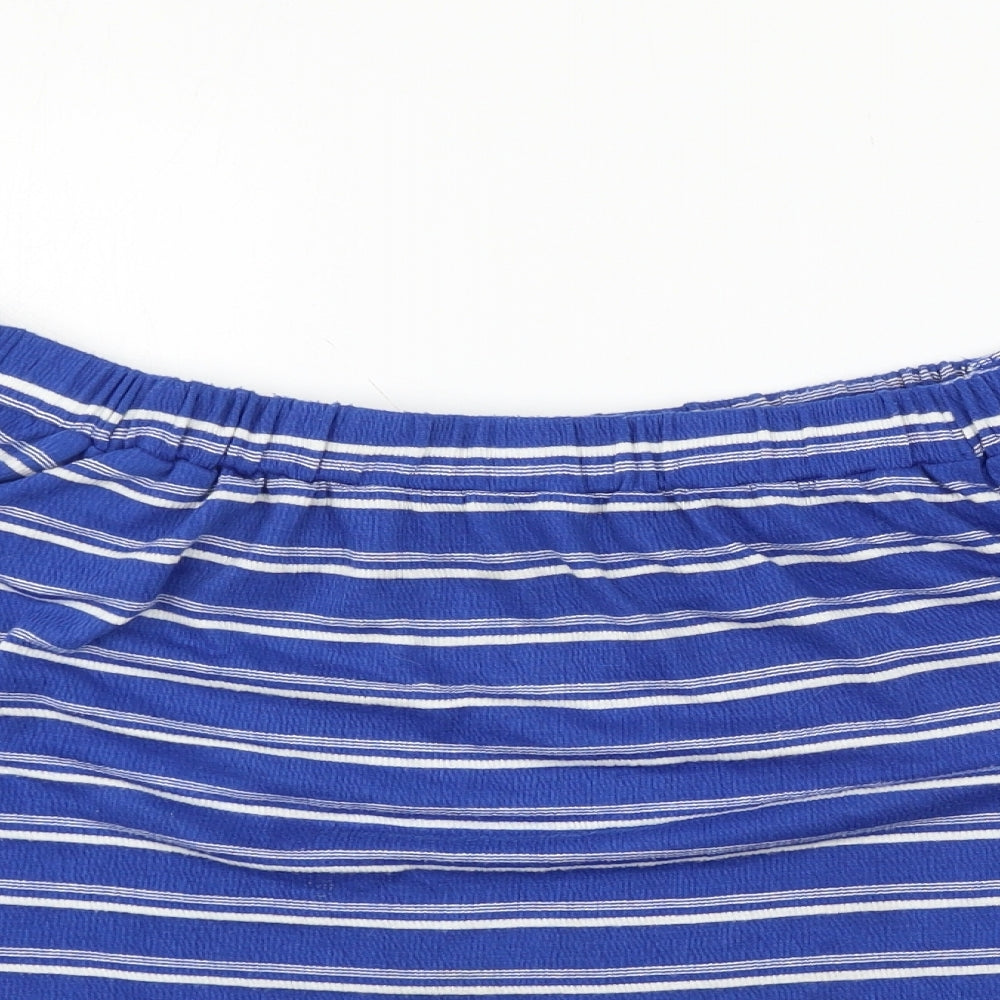 Matalan Womens Blue  Jersey Jersey Blouse Size 14