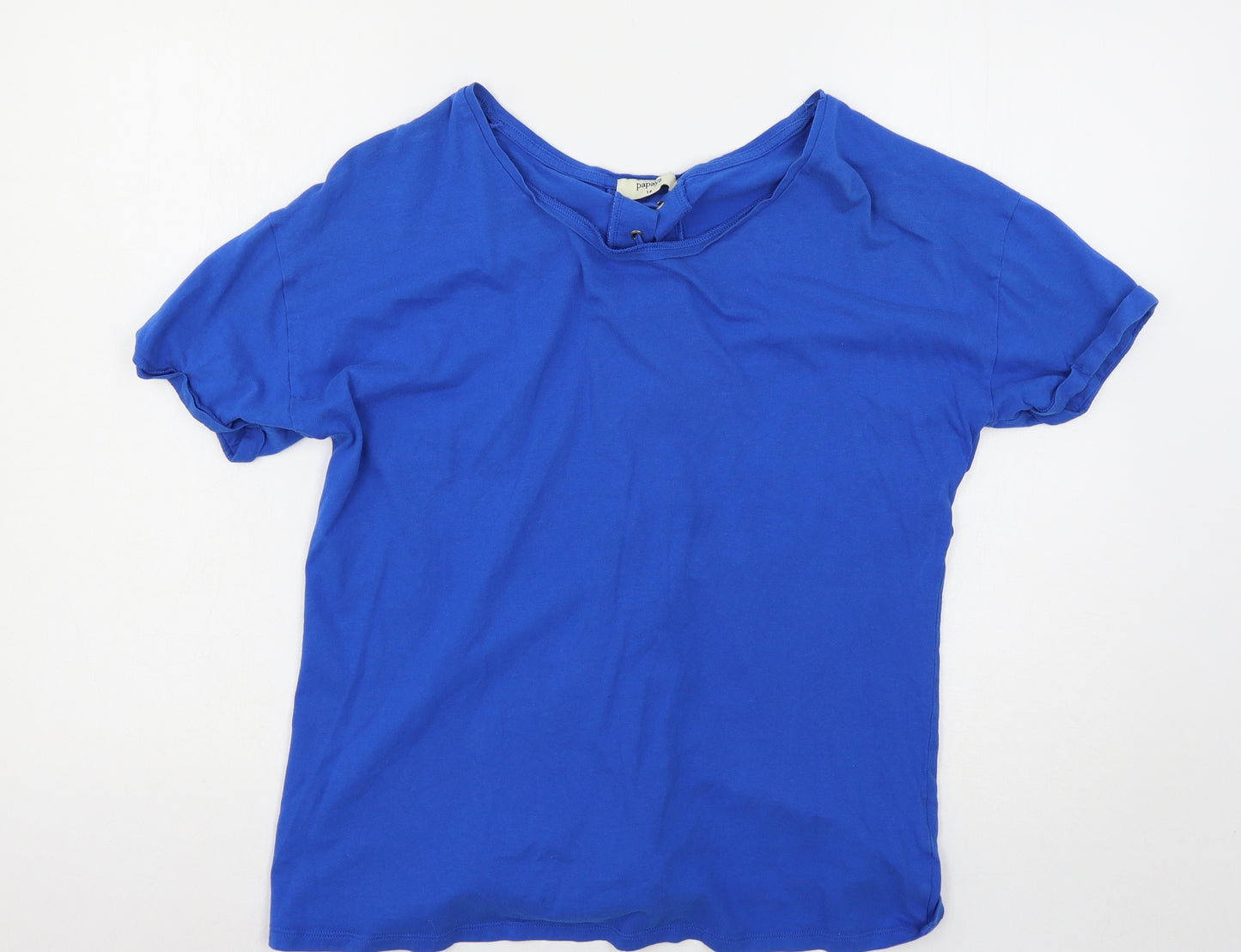 Papaya Womens Blue  Jersey Basic T-Shirt Size 14