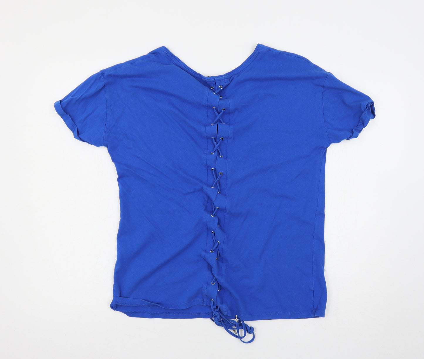 Papaya Womens Blue  Jersey Basic T-Shirt Size 14