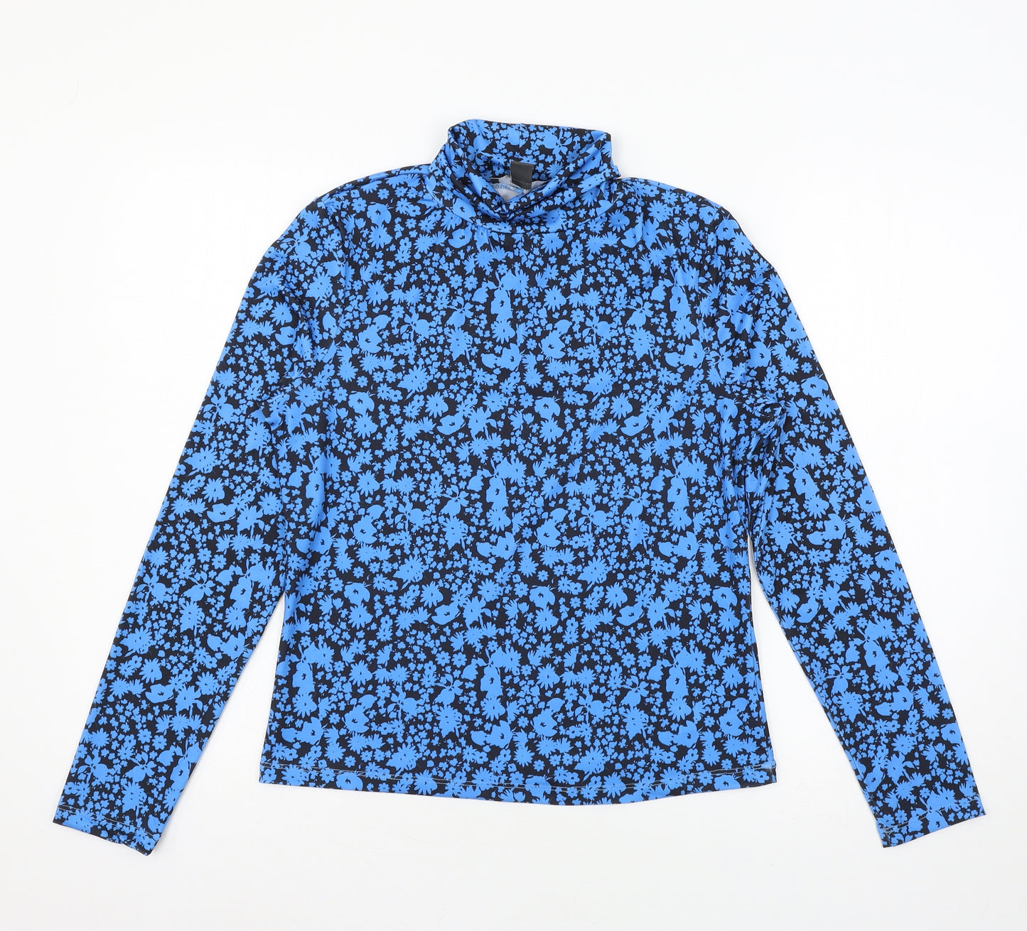 Primark Womens Blue Floral Jersey Basic T-Shirt Size 12
