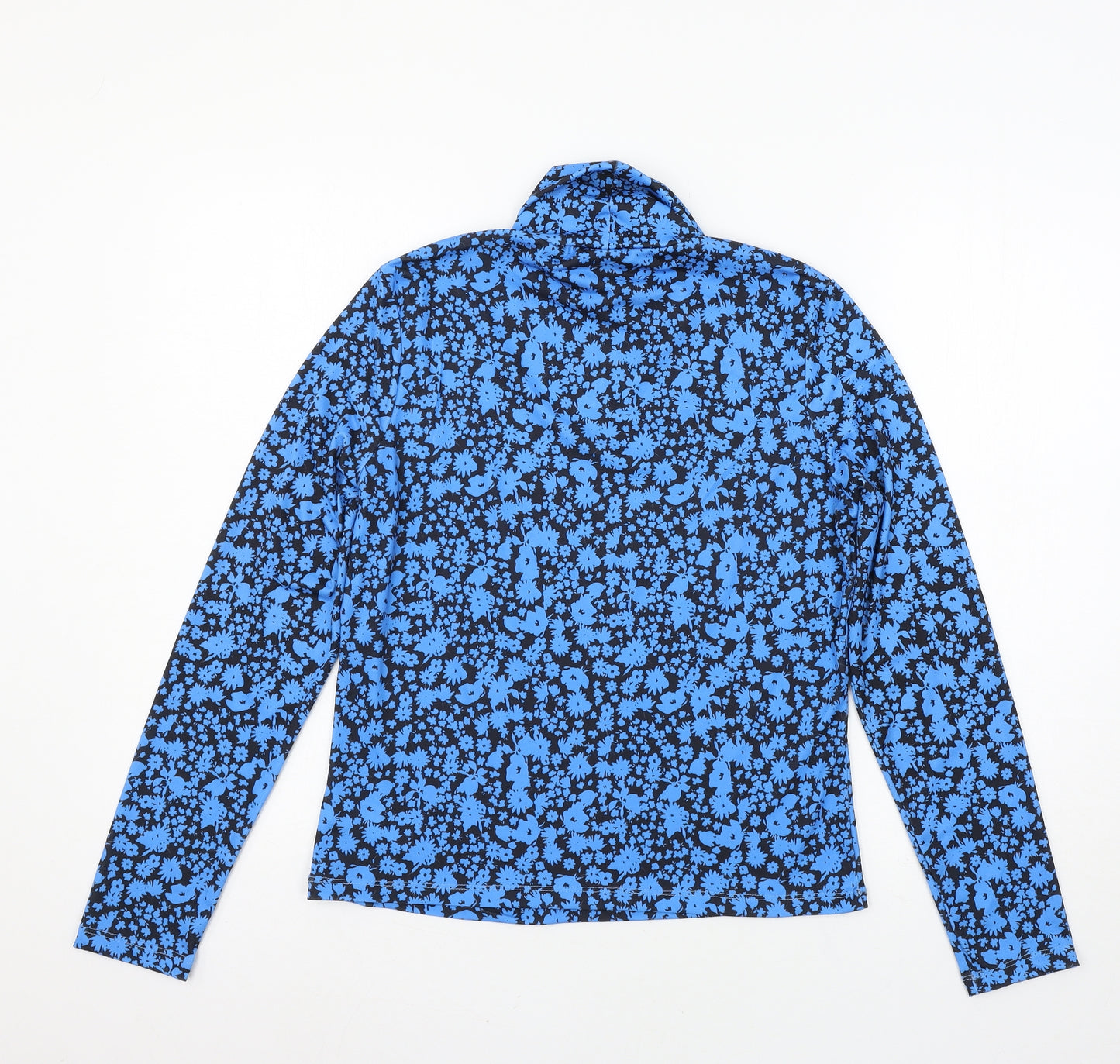 Primark Womens Blue Floral Jersey Basic T-Shirt Size 12