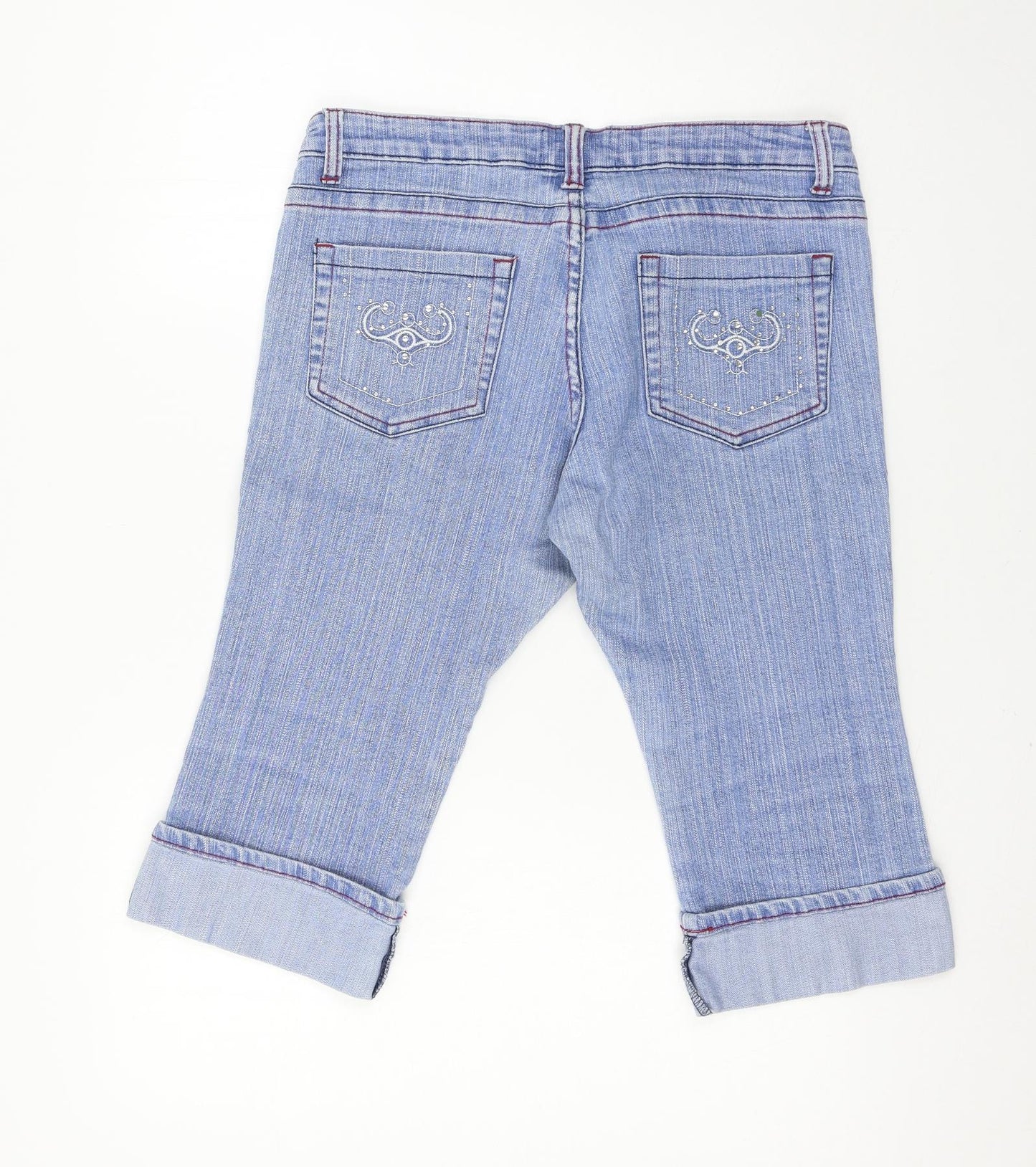 Chickster Womens Blue  Denim Cropped Jeans Size 14