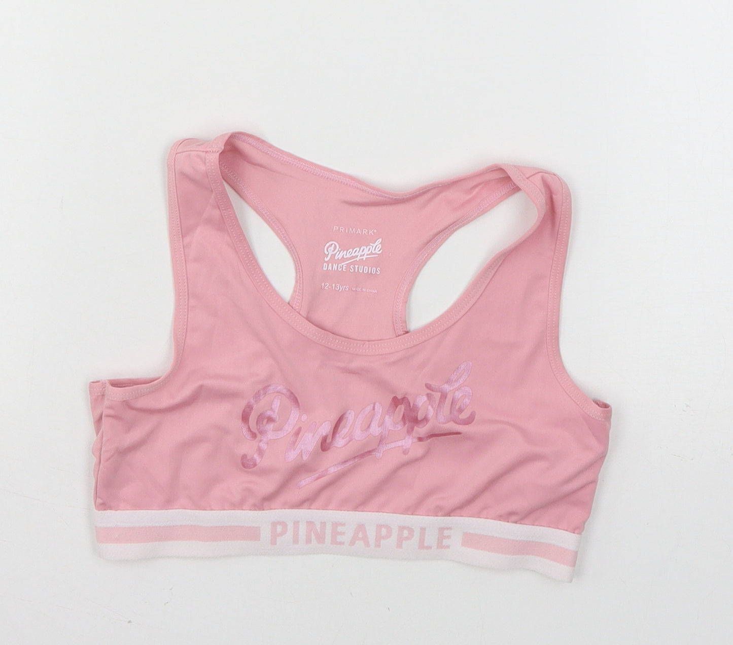 Pineapple Girls Pink  Jersey Basic Tank Size 12-13 Years  - Sports Bra