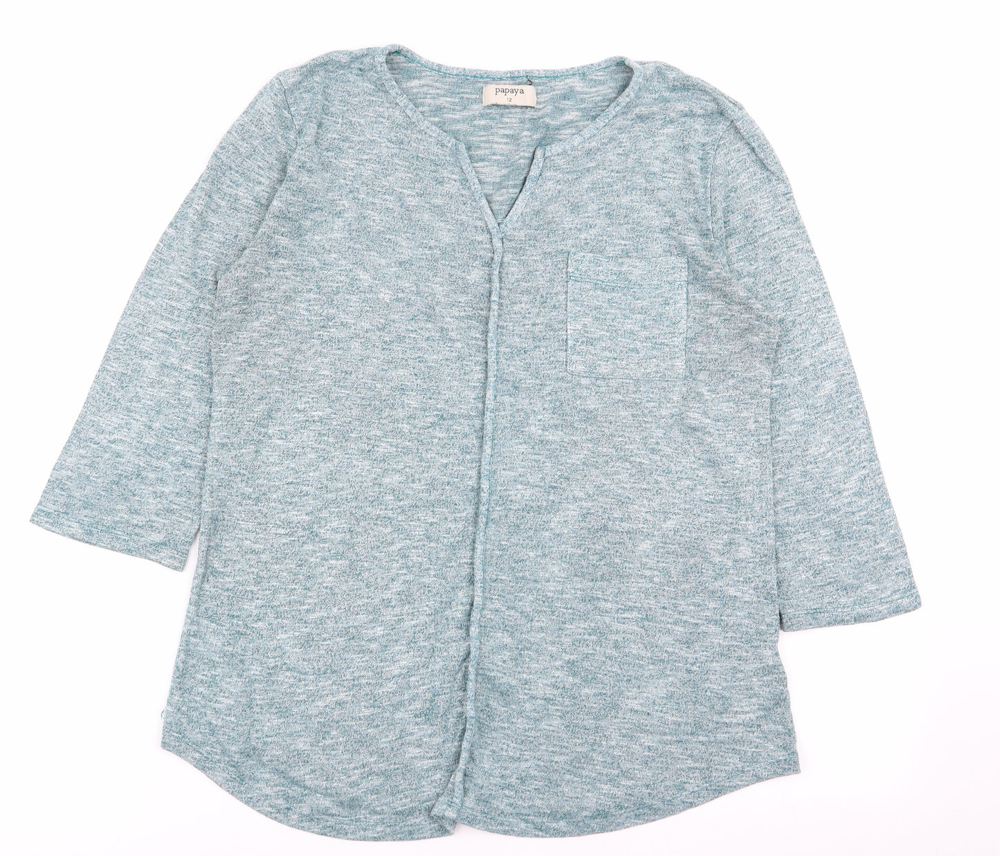 Papaya Womens Green   Basic T-Shirt Size 12