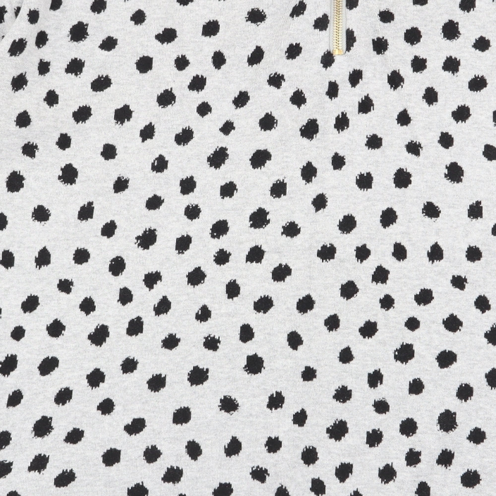 H&M Womens Grey Polka Dot  Pullover Jumper Size 6