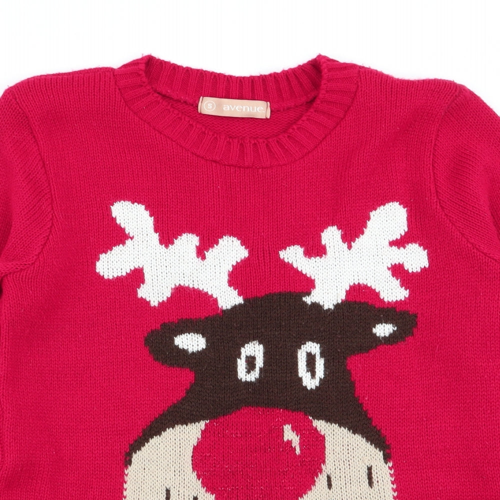 Avenue Womens Red   Pullover Jumper Size S  - christmas