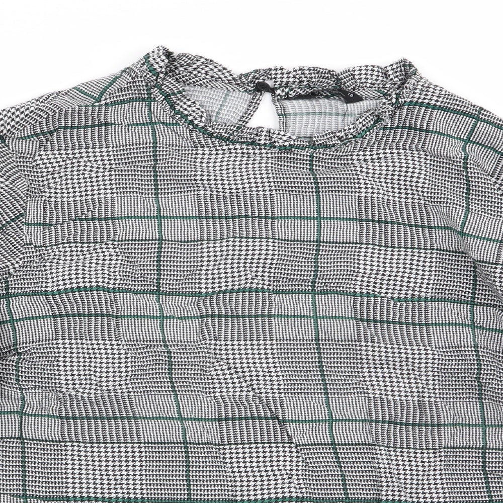 Papaya Womens Multicoloured Check  Basic Blouse Size 18